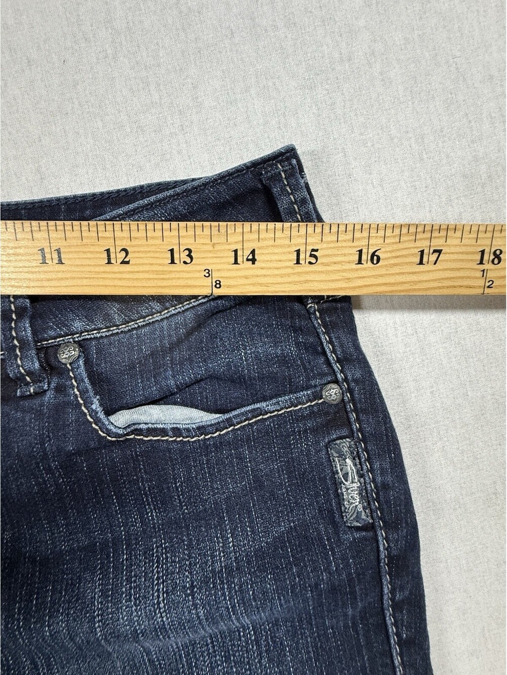 Silver Suki Slim Boot Jeans Women 29x32 (30x30) Mid Rise Dark Wash Western Rodeo - Picture 9 of 9